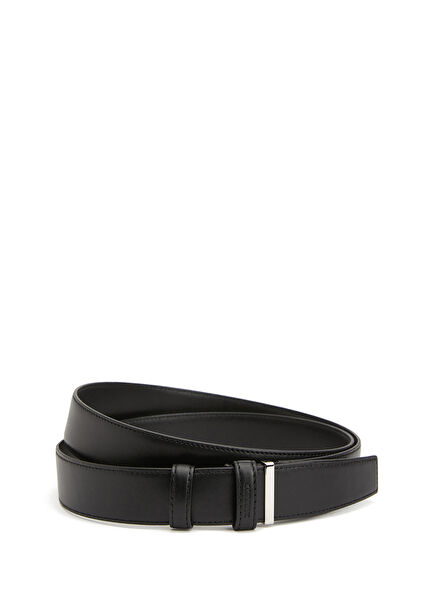 Black Men's Leather Belt