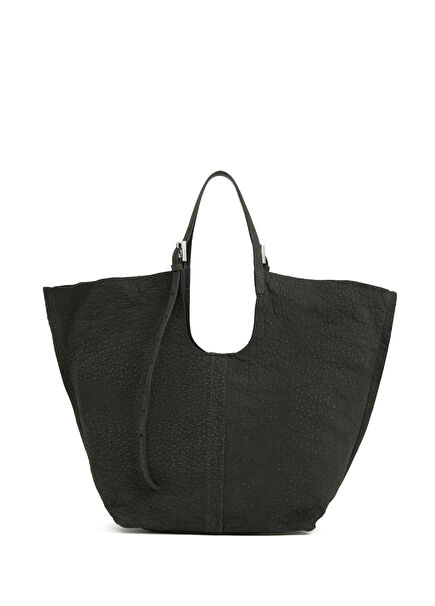 Ara Antrasit Kadın Deri Alışveriş Çantası