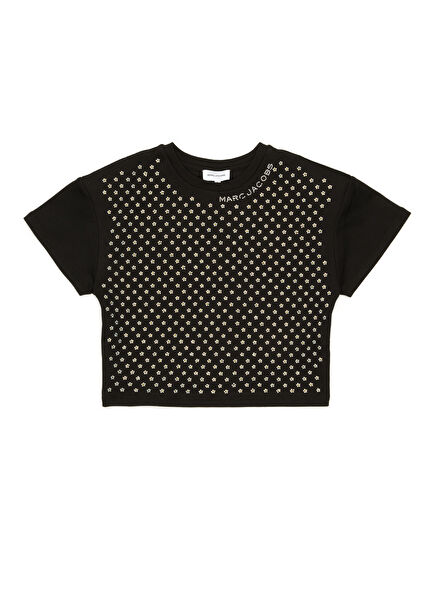 Black Micro Stone Girls Blouse
