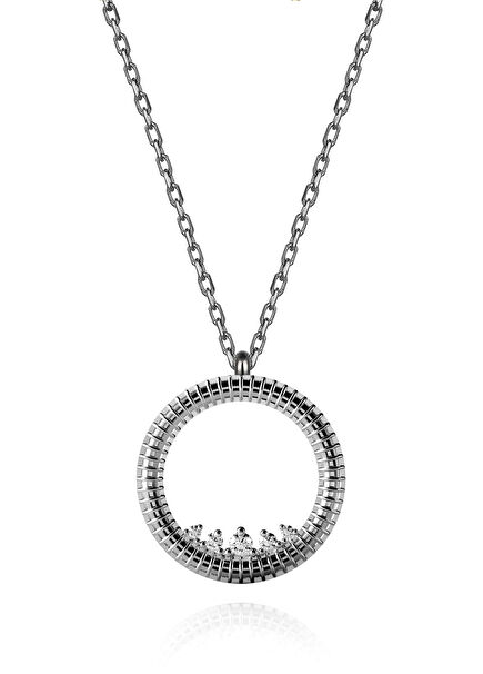 Princess Semita Rhodium Plated 925 Sterling Silver Women's Necklace