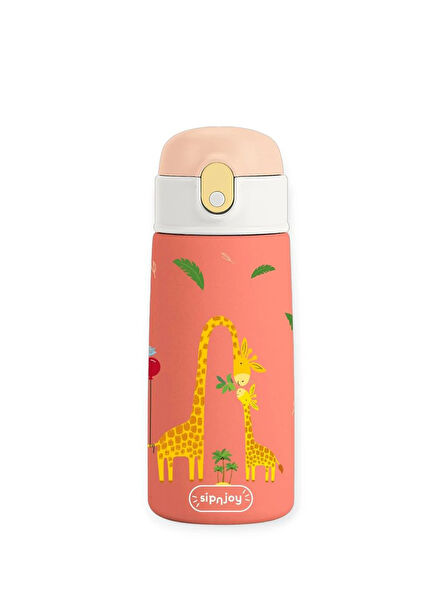 SipSquad Giggle Giraffe Çelik Çocuk Suluk Matara 480 ml 