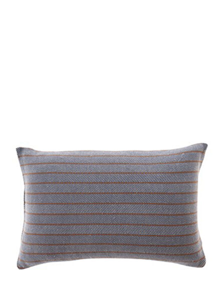 Kayra Mor Gri Keten Kırlent Kılıfı 35x55 cm