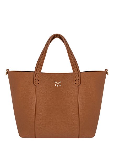 Micro Hemithea Camel Leather Women's Shoulder Bag