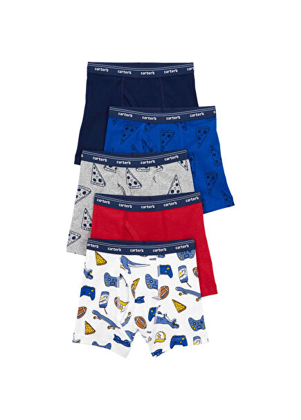 Cotton Boys' 5-Pack Boxer Set
