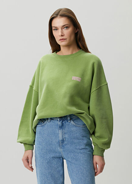 Plizzy Yeşil Logo Baskılı Sweatshirt