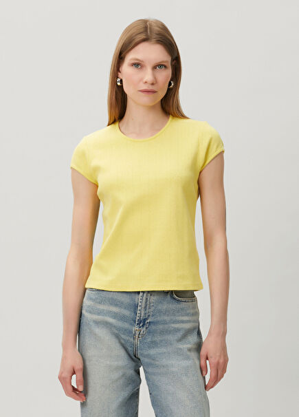 Hearts in a Row Sarı T-shirt