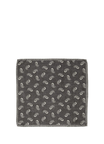 Antrasit İpek Poşet Mendil