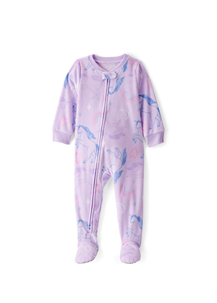 Lilac Girl's Fleece Jumpsuit