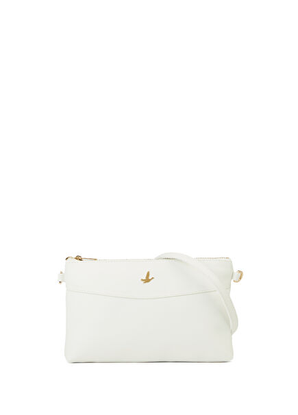 White Logo Detailed Women's Crossbody Bag