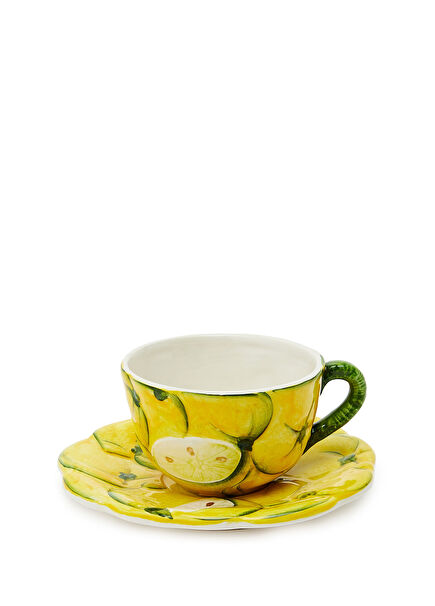 Limon Desenli Çay Fincanı