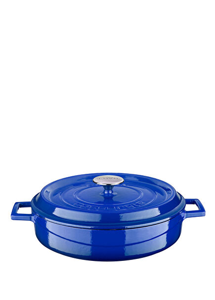 Cast Iron Monolithic Edition Series Blue Multi-Purpose Splayed Pot 32cm