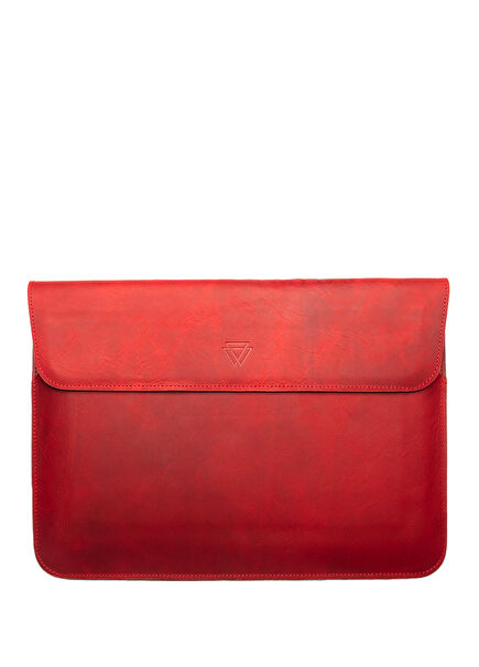 MacBook Air Pro 14" Magenta Leather Laptop Sleeve