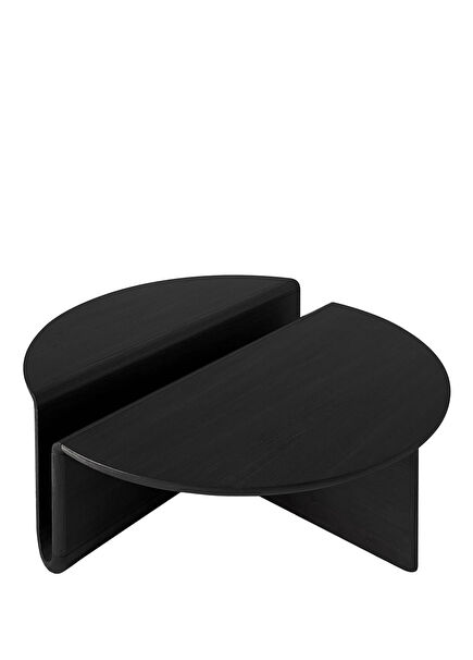 Kanyon Black Oak Wooden Round Center Table