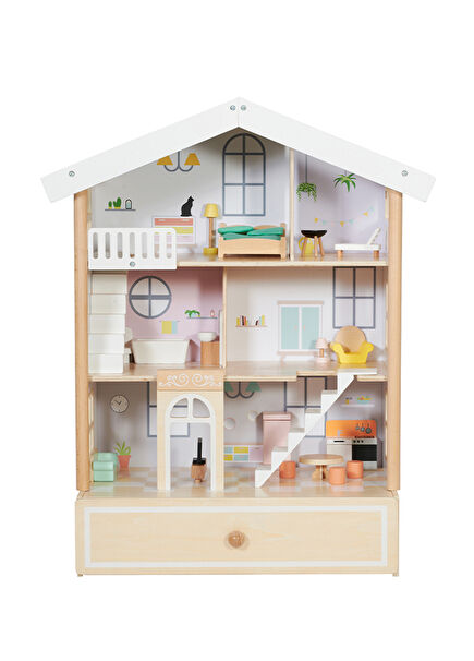 Happy Doll House Wooden Toy
