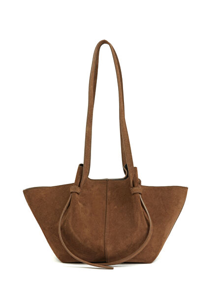 Mochi Brown Women's Suede Shopping Bag