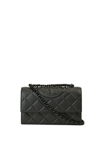 Fleming Small Black Women's Leather Bag