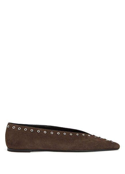 Brown Leather Ballet Flats