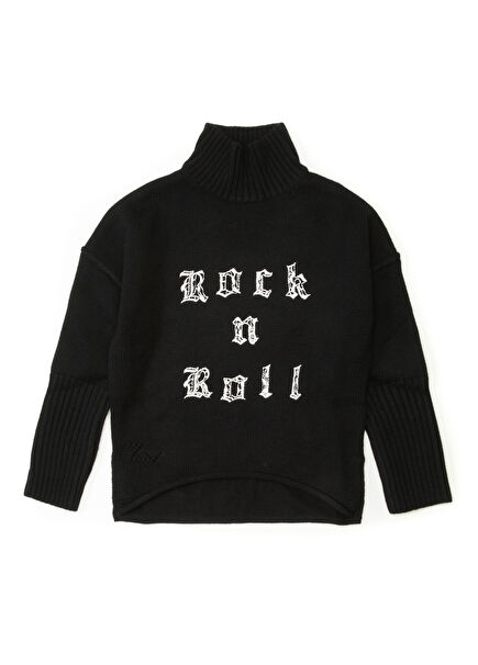 Black Girls Wool Sweater