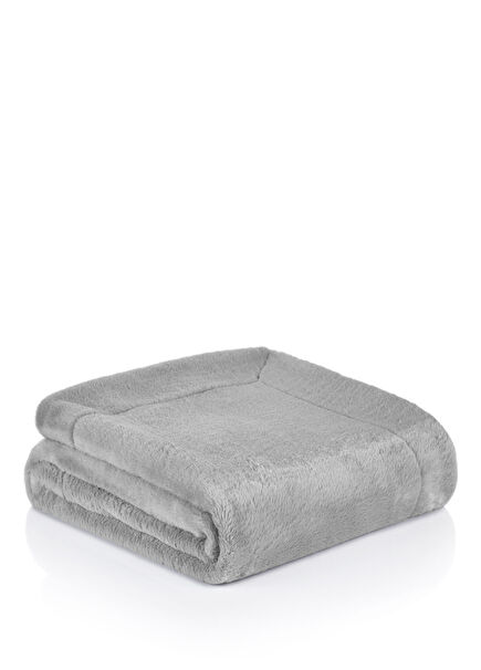 Cozy Gray Single Throw Blanket 140 x 190 cm