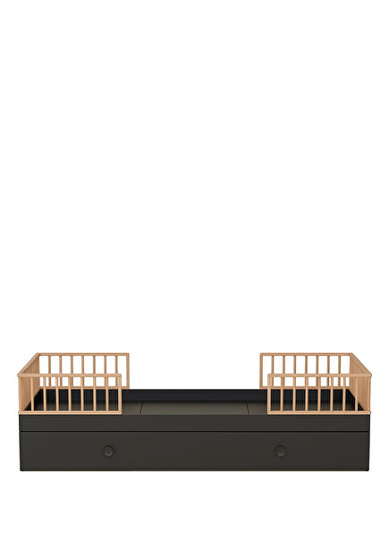 Dual Montessori Black Baby Bed Children's Bed 120 x 200 cm