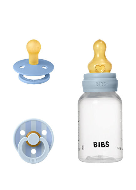 Baby Sprinkle Baby Blue 0-6 Ay Kauçuk Emzik ve Biberon Seti 
