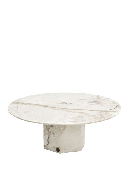 Crystallized White Onyx Taffy Marble Coffee Table
