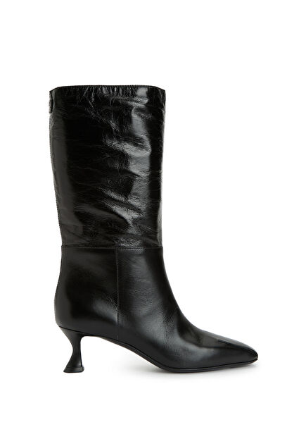 Siyah Kadın Deri Çizme