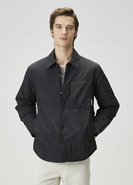Black Quilted Outer Shirt