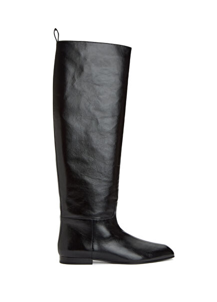 Colt Siyah Kadın Deri Çizme