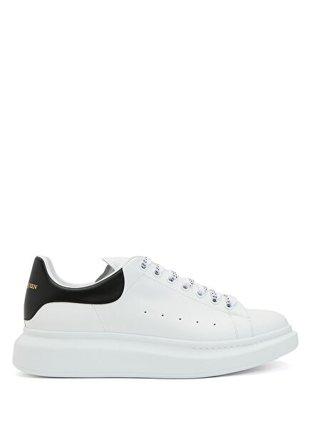 Oversize Black White Mens Leather Sneakers