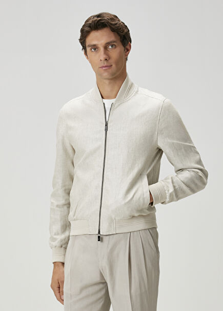 Beige Linen Coat