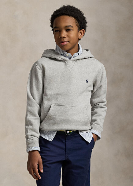 Grey Hooded Kids Sweatshirt