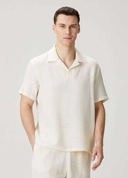 Oliver Ekru Polo Yaka T-shirt