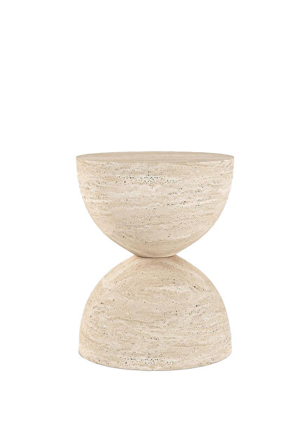 Orpheus Bej Traverten Yan Sehpa