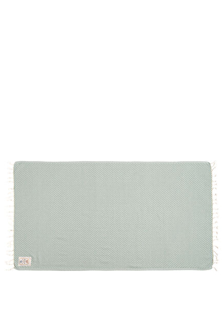 Yeşil %100 Pamuk Baklan Saçaklı İplik Boyalı Peştamal 90 x 170 cm