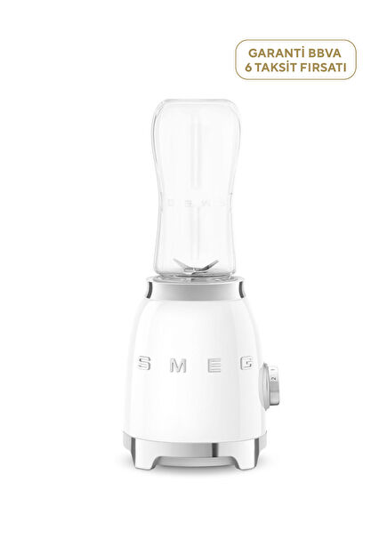 PBF01WHEU 50's Style Retro Beyaz Double Bottle Smoothie Blender