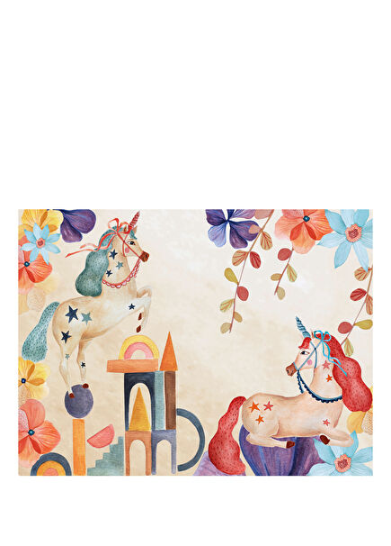 The Bloom Beige Hypoallergenic Children's Carpet 160 x 230 cm