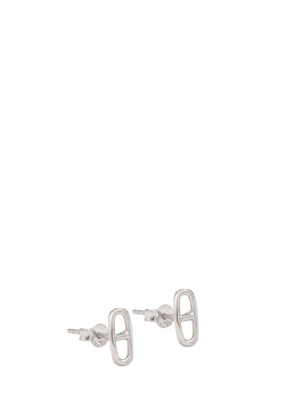 Bar Chain Earrings in Silver