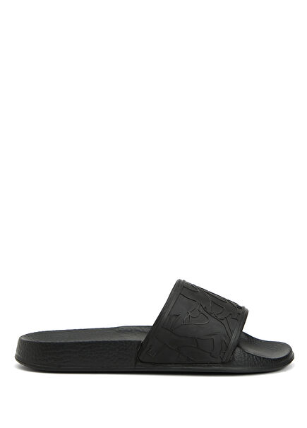 Black Single Band Men's Beach Slippers