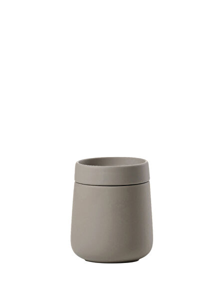 Nova One Taupe Taupe Brown Ceramic Jar