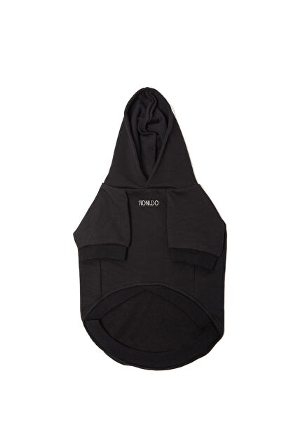 Follow Black Printed Hooded Dog Sweatshirt