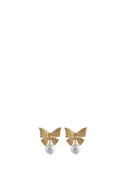 Baroque Butterfly 22 Ayar Altın Kaplama Kadın Küpe