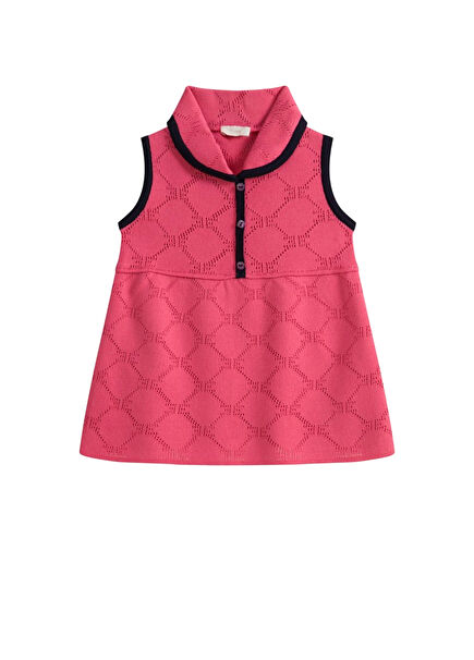 Minnie Marina Pink Knitwear Sleeveless Girl Dress