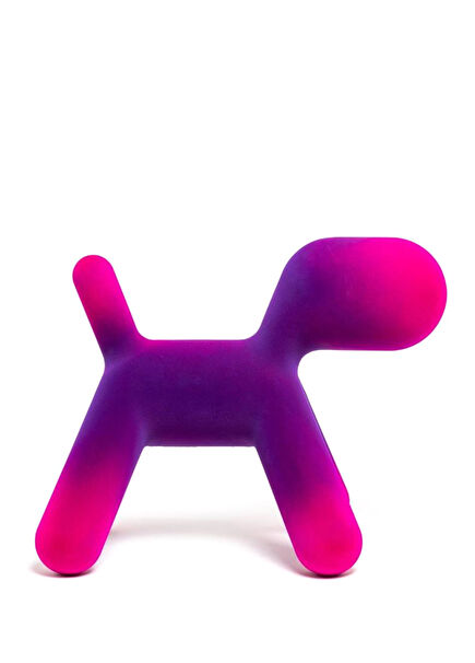 Puppy Medium Violet Fuchsia Dog Sculpture