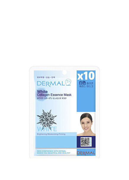 White Collagen Extract Disposable Skin Care 10-Pack Face Mask
