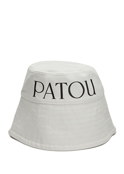 Beyaz Logo Baskılı Kadın Şapka