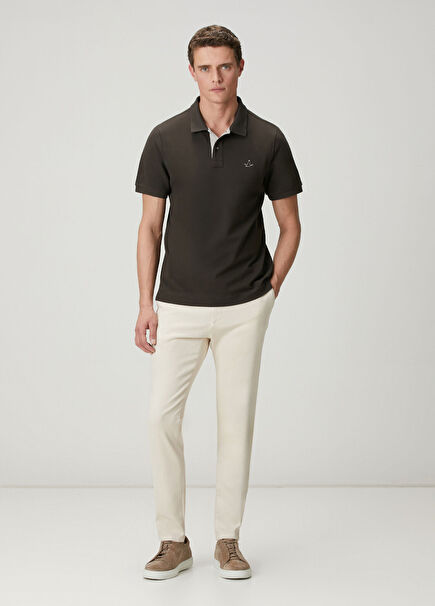 Stone Waist Corded Diagonal Chinos
