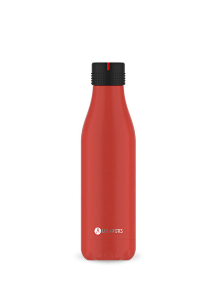 Heat Insulated Red Steel Thermos Flask 500 ml