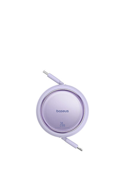Free2Pull USB-C Lightning 20W Mor Makaralı Hızlı Şarj ve Data Kablosu