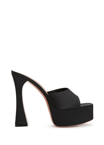 Dalida Black Women's Leather Slippers